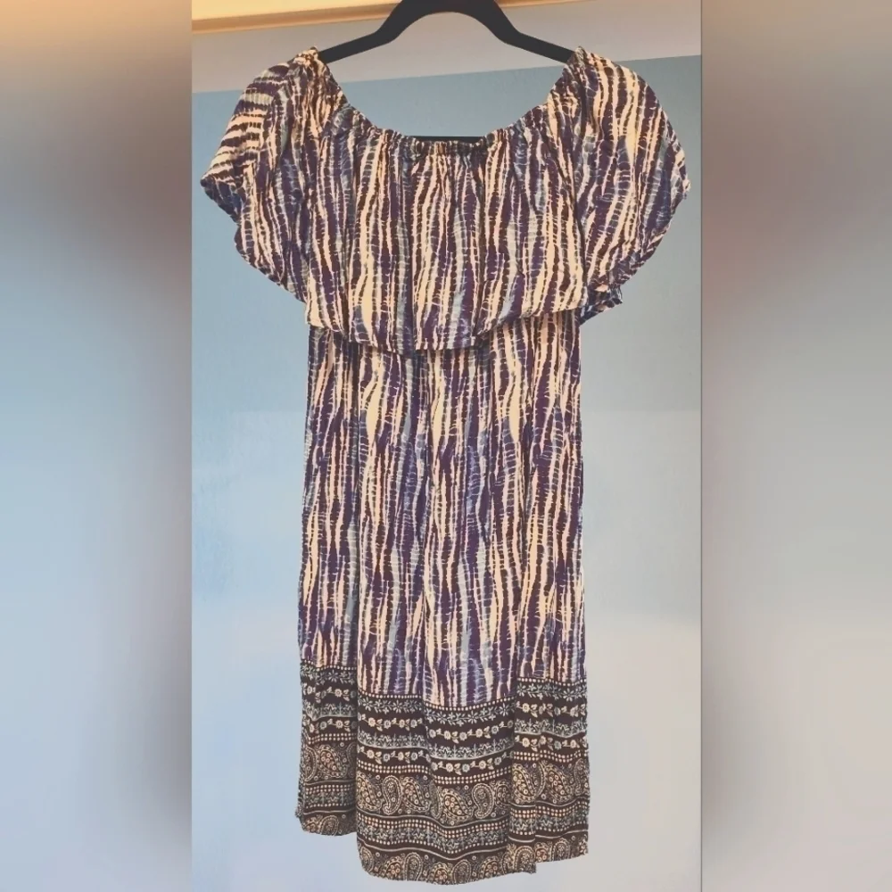 Off The Shoulder Beach Lunch Lounge Dress or Cover Up Soft, Light XS - Picture 2 of 4